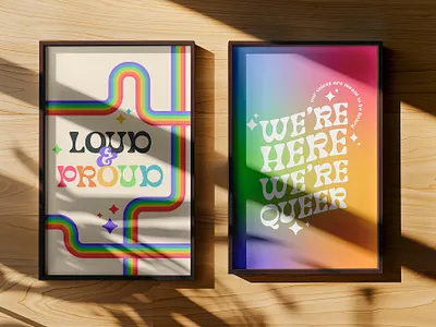 Pride Posters gradient poster pride proud queer rainbow