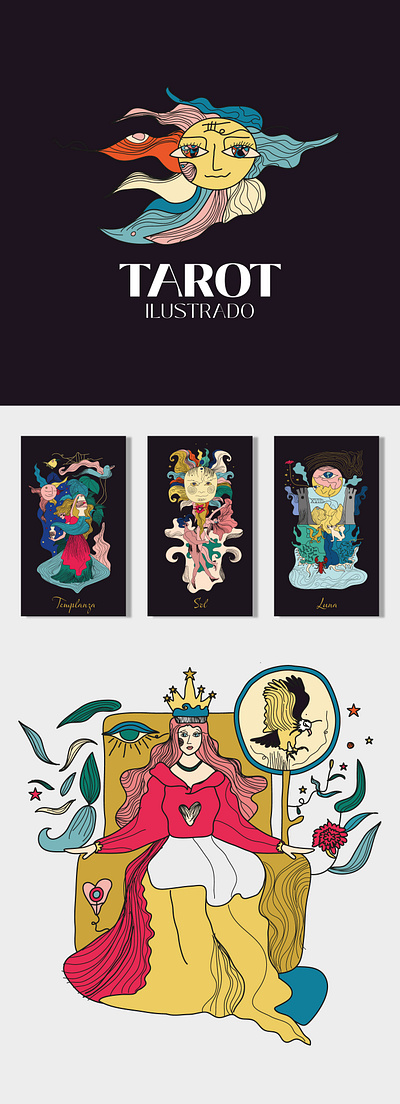 Tarot Ilustrado art arte flat graphic design illustration tarot ui vector