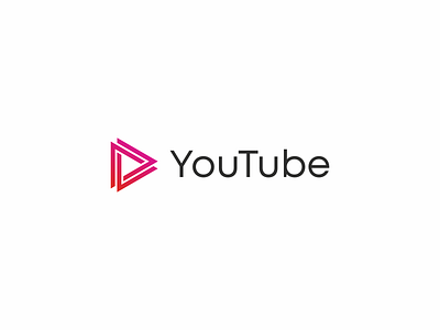 YouTube logo redesign proposal brand branding button design famous famous brand logo logo design minimal minimalist movie movies play play button simple symbol video videos youtube