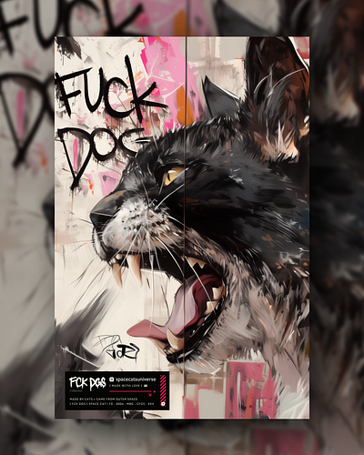 [FCK DGS 0006] ai branding cat daliy design illustration poster print