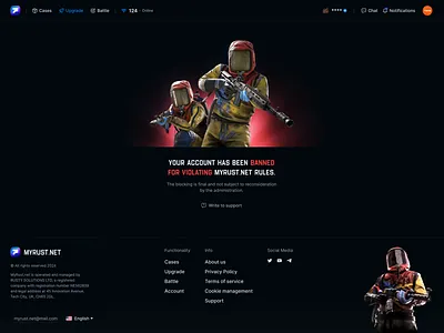 ❌ Ban Account casino design figma gambling game interface logo rust ui ux web
