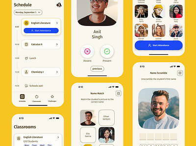 Attendance Hero app design challenge education edutech gamification gaming ios learning mobile product design ui ux