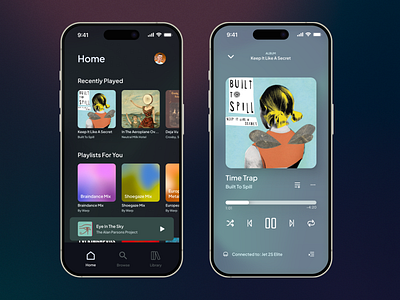 Music Player - Now Playing Screen app mobile music player spotify ui ux