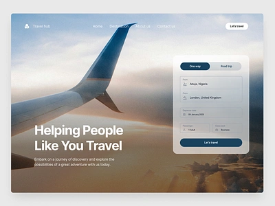 Travel Agency design landing page ui