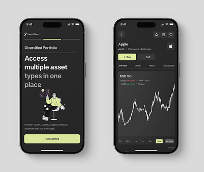 Stock Investment App app design crypto app cryptocurrency app design fintech fintech app fintech design interface investment investment app mobile app mobile application product design stock exchange stock investment stock market trading app ui uiux ux