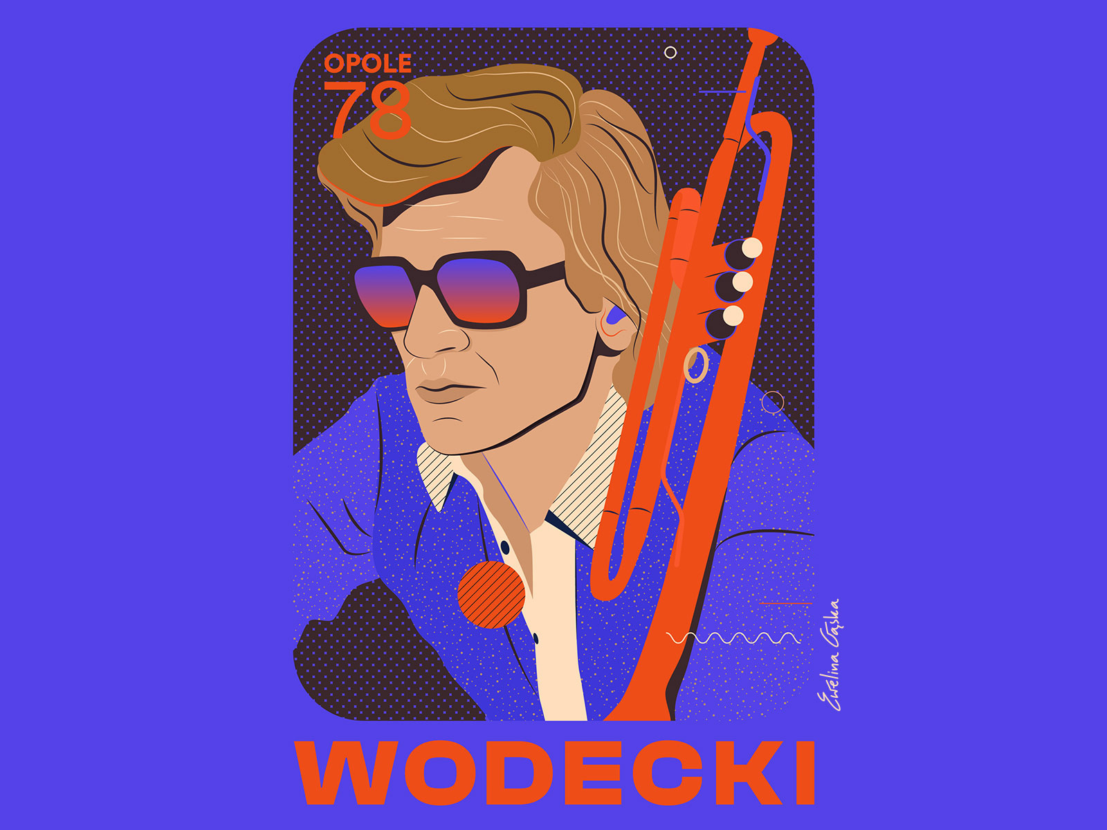 WODECKI color graphicdesign illustration music muzyka pattern portret vector