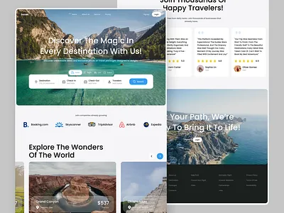 Travel - Web Design adobe xd app design design figma travel ui uiux user experience user interface webdesign website design