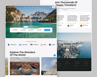 Travel - Web Design adobe xd app design design figma travel ui uiux user experience user interface webdesign website design
