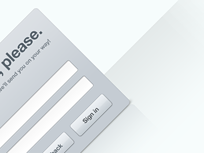 , please. blue clean login signin white