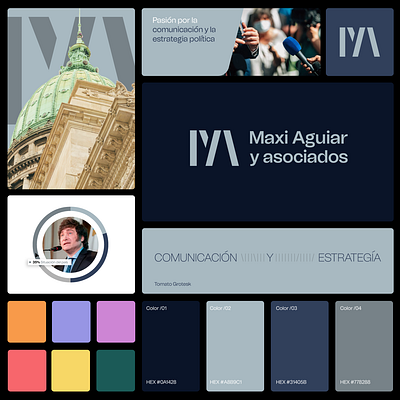 Maxi Aguiar y asociados brand branding graphic design landing page ui uxui web design