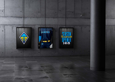 Season Opener Teaser baseball brand design branding light blue logo logo design logos navy poster sports sports design typography uniform vector yellow