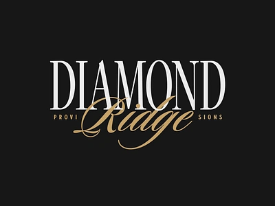 Diamond Ridge Provisions Typography Logos apparel apparel brand apparel branding apparel logo branding clothing brand lettering logo logo designer merch shirt design text logo typography vintage branding