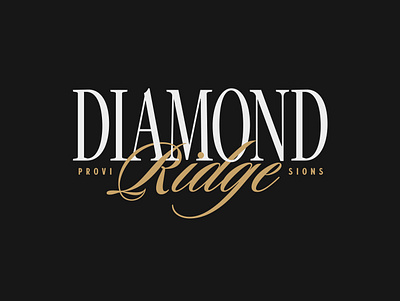 Diamond Ridge Provisions Typography Logos apparel apparel brand apparel branding apparel logo branding clothing brand lettering logo logo designer merch shirt design text logo typography vintage branding