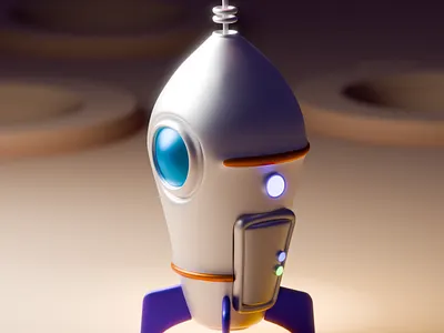 Spaceship 3d blender illustration space spaceship stylized