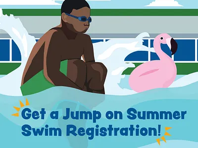Social Media Post - Swim Registration Post design graphic design illustration social media vector