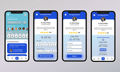 Doctor Appointment App UX-UI Design app clinic doctor doctor app doctor appointment dr app dr appointment dr booking hospital ui ux ui design