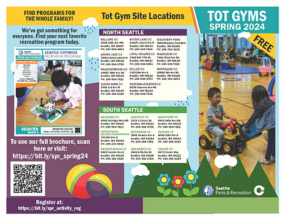 Tot Gym Brochure - Exterior brochure design graphic design illustration vector