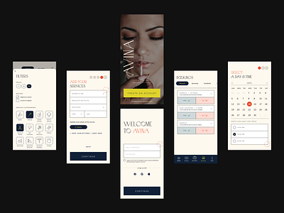 Mobile design for beauty app app appdesign components design mobileapp ui ux uxui uxuidesign