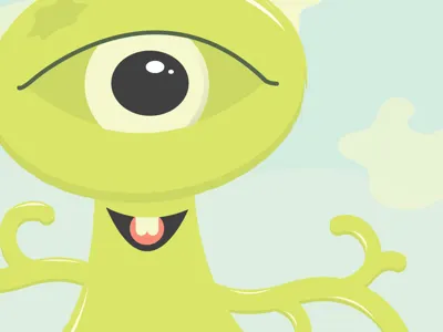 Frank blue creature green illustration sky