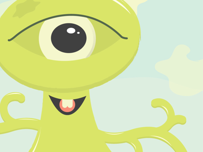 Frank blue creature green illustration sky