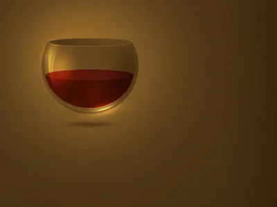 Glass floating glass wine