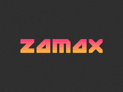 zamax sunset 44 branding designer illustration lettering logo rainbow retro sticker sunset tech vintage zamax