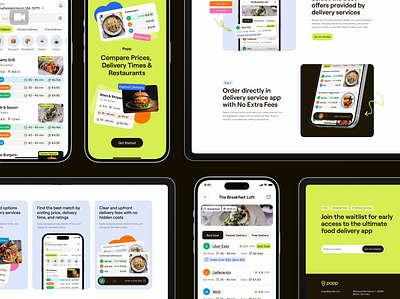 Delivery Mobile App - Popp app app design application best design delivery delivery app food interface ios app mobile mobile app mobile app screens mobile design mobile ui design restaurants services ui ui kit uiux ux