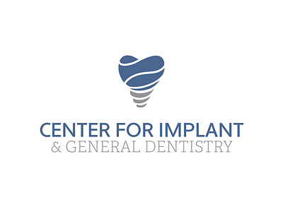 Center for Implant & General Dentistry logo design branding graphic design logo