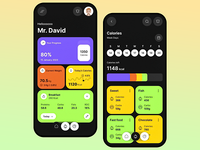 CalTrack calorie tracker app app app interface calorie counting calorie counting app calorie tracker custom nutrition plan daily calorie burn macronutrient breakdown macronutrient breakdown app meal tracking meal tracking app mobile app personalized app personalized diet app personalized fintess app ui ux ux ui weight loss progress weight management
