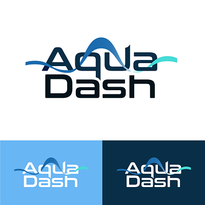 Logo design aqua branding carwash logo water waves