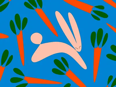 Carrot Chaos illusttration animal themed wallpaper bunny illustration carrot carrot wallpaper colorful illustration cute illustration decorative art drawing fun illustration nature inspired wallpaper nature themed design positive rabbit rabbit illustration vegatable wallpaper wallpaper inspo