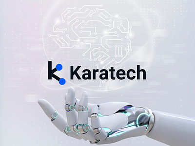 LOGO - Karatech branding business company connect connection digital internet kara letter k link tech technology web