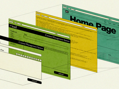 CMS Diagram beige blog blue diagram green texture yellow