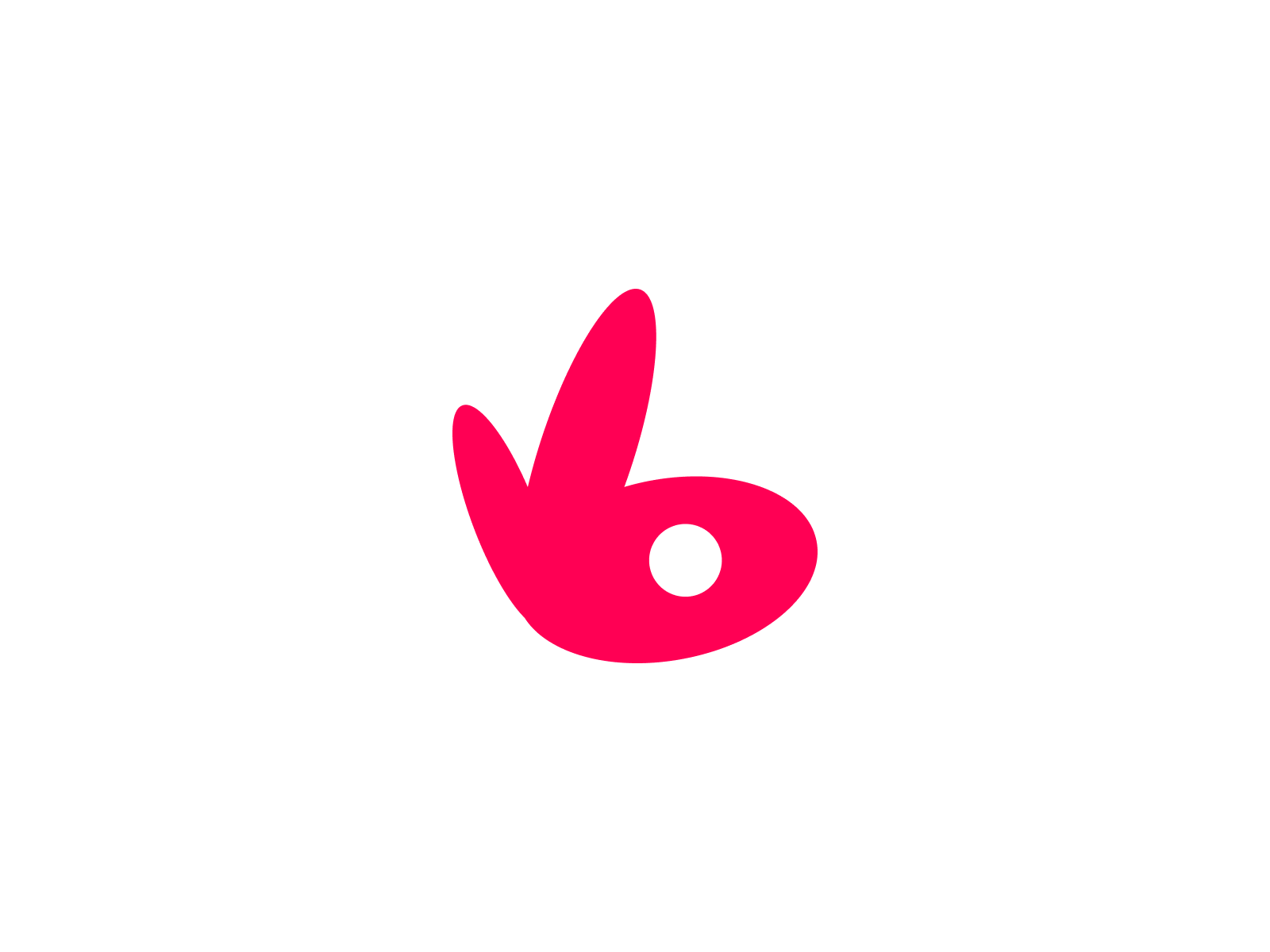 rabbit + OK logo abstract animal logo brand guidelines graphic design logo logo design pink logo rabbit logo