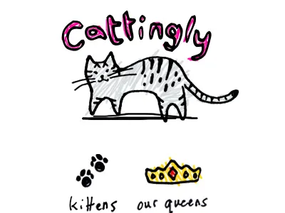 Cattingly cats doodle handdrawn marker