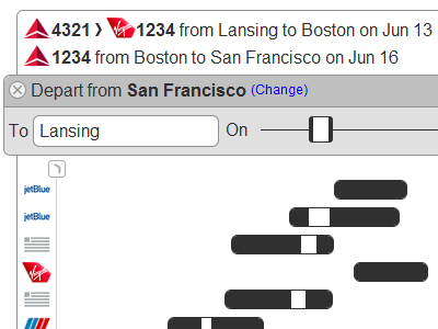 Visual Flight Search flight kayak search