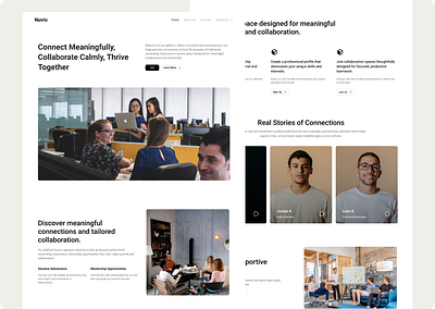 Nuvio – Connect & Collaborate collaborationplatform creativenetworking designinspiration dribblecommunity dribbleshots inspiration landingpage minimaldesign productdesign uidesign uxdesign webdesign