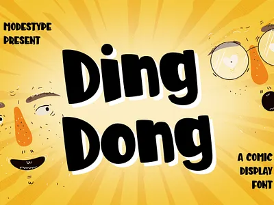 Ding Dong – Comic Display Font branding cartoon children comic display font font fun funny gaming kids movie playful poster youtube