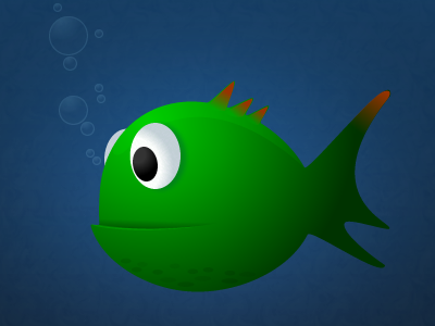 The Naughty Piranha fish illustration