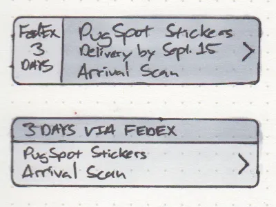 TrackThePack iPhone Listing iphone sketch trackthepack