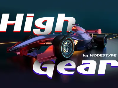 High Gear – Gaming Font branding children design display font font game gaming kids movie poster racing youtube