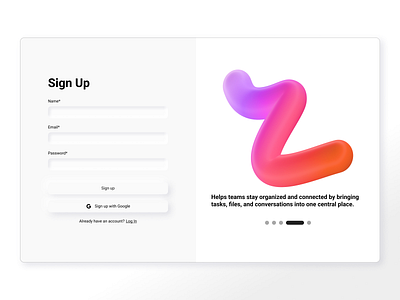 Sign up/Onboarding Experience sign up ui ux web