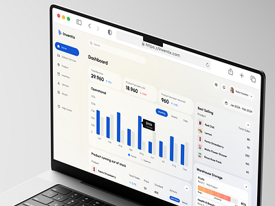 Inventix- SaaS Warehouse Dashboard dashboard design inventory product stock product storage saas stock storage ui ui design ux warehouse warerhouse dashboard