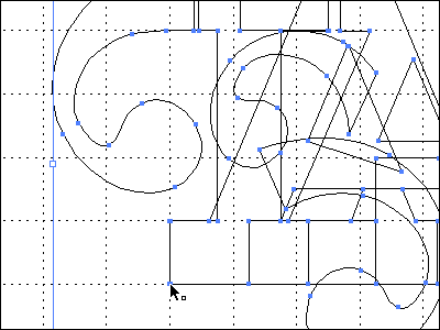 Curlicues ball black grid illustrator outline swash terminal type typography white