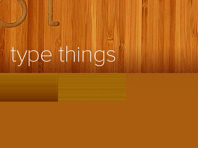 typethings experiment orange proxima nova type wood