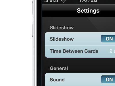 Iphone App Settings app cards iphone settings