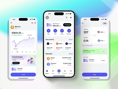 Diwallet - Crypto Trading | Buy & Sell bitcoin blockchain crypro exchange crypto trading cryptocurrency cryptocurrency app ethereum exchnange app investment mobile design mobile design inspiration payment app payment system solana trading ui design ux design