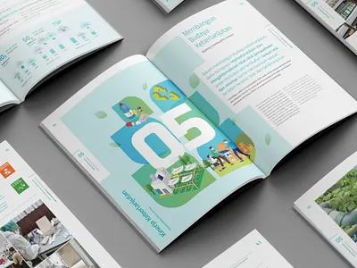 BeFa Sustainability Report 2021 annual report blue book book design cover design ecology flat go green graphic design green illustration infographic isometric layout leaf pollution publication sustainability sustainability report vector