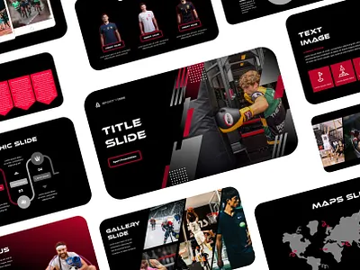Sporty Presentation branding design elegant graphic design gym illustration powerpoint presentation sport sporty template