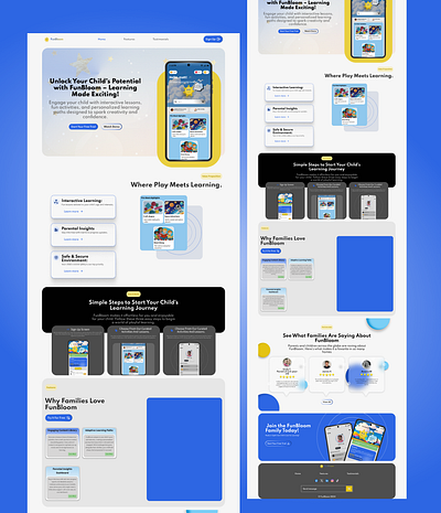 Landing Page for a Mobile Service app design landing page saas ui ux